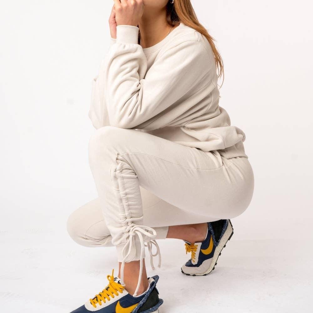 Joggers with Ruching Detail